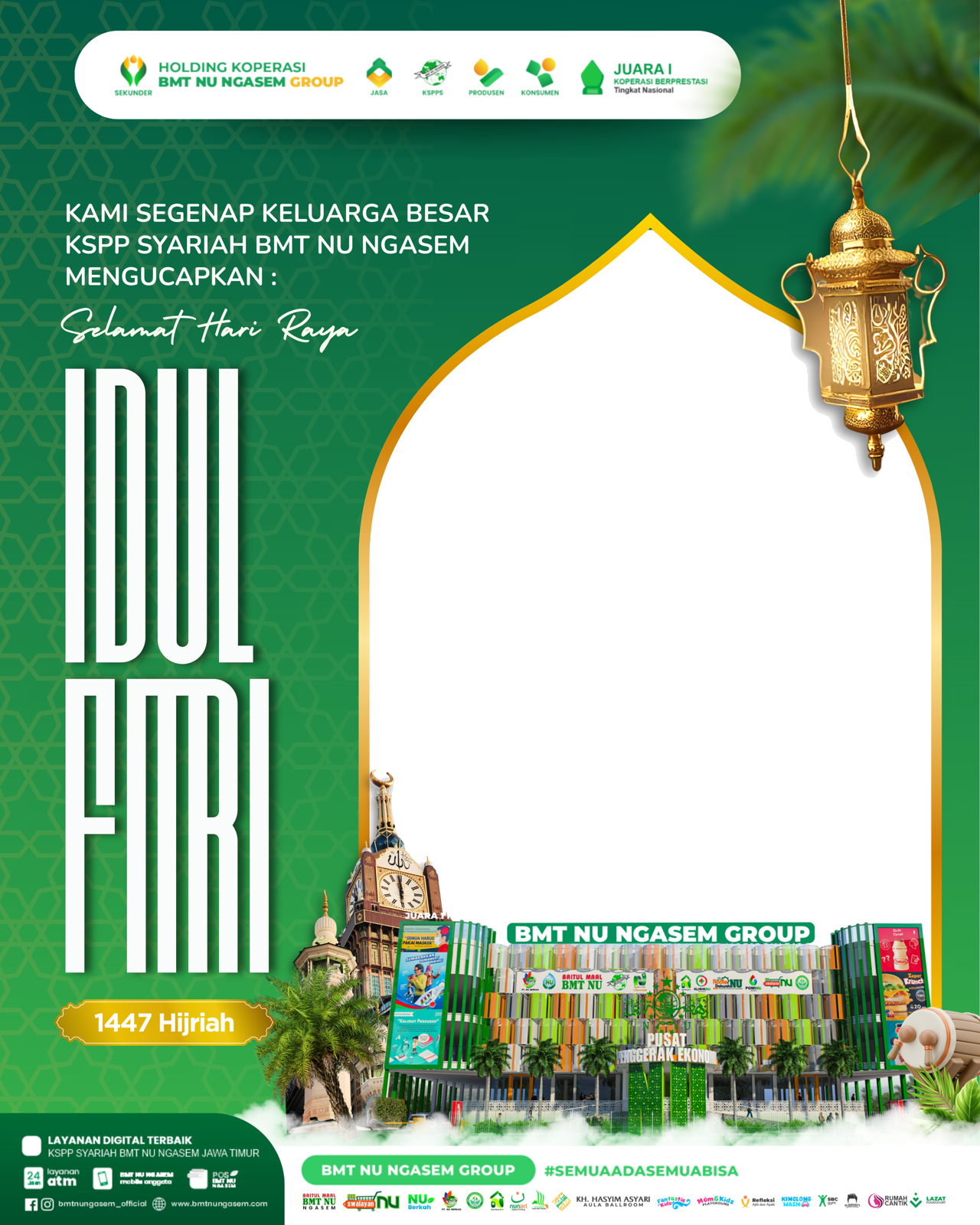 Ucapan Hari Raya Idul Fitri 1447H | BMT NU Ngasem